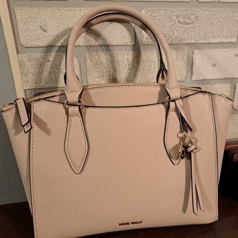 Nine West Paisley Jet Set Satchel in Soft Marble-Like New